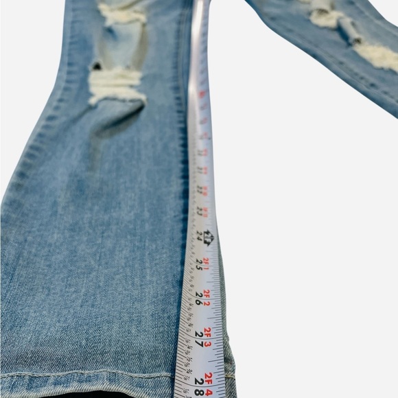 Refuge Distressed Skinny Jeans, Women’s, Light Wash Blue, Size 10 - Picture 9 of 9